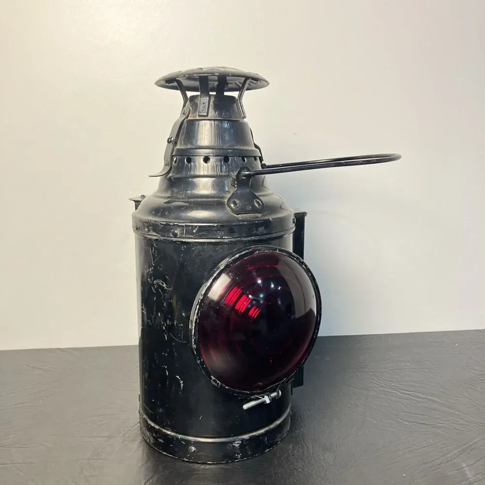Vintage Dressel Arlington NJ Railroad Tail Lamp – Kerosene Marker Lantern Red VG